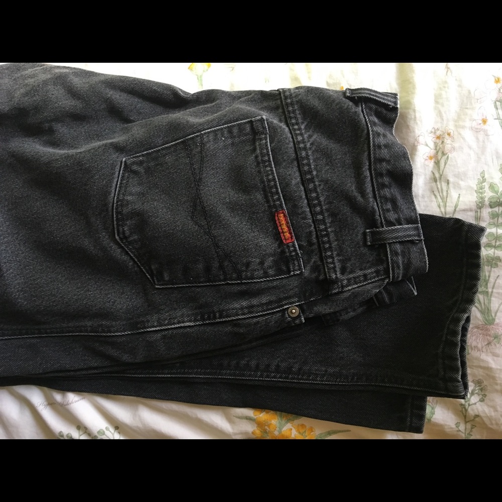 black high waist mom jeans